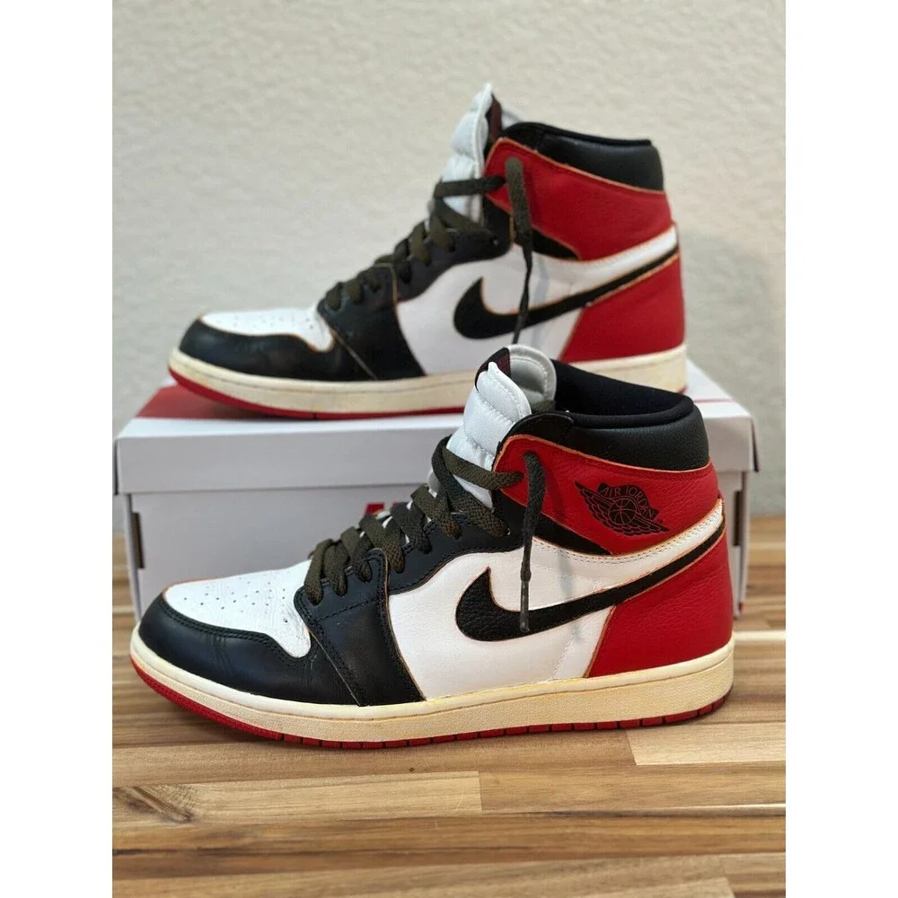 Size 11 - Nike Air Jordan 1 Retro OG 'Custom' 'Black Toe' - 555088-161